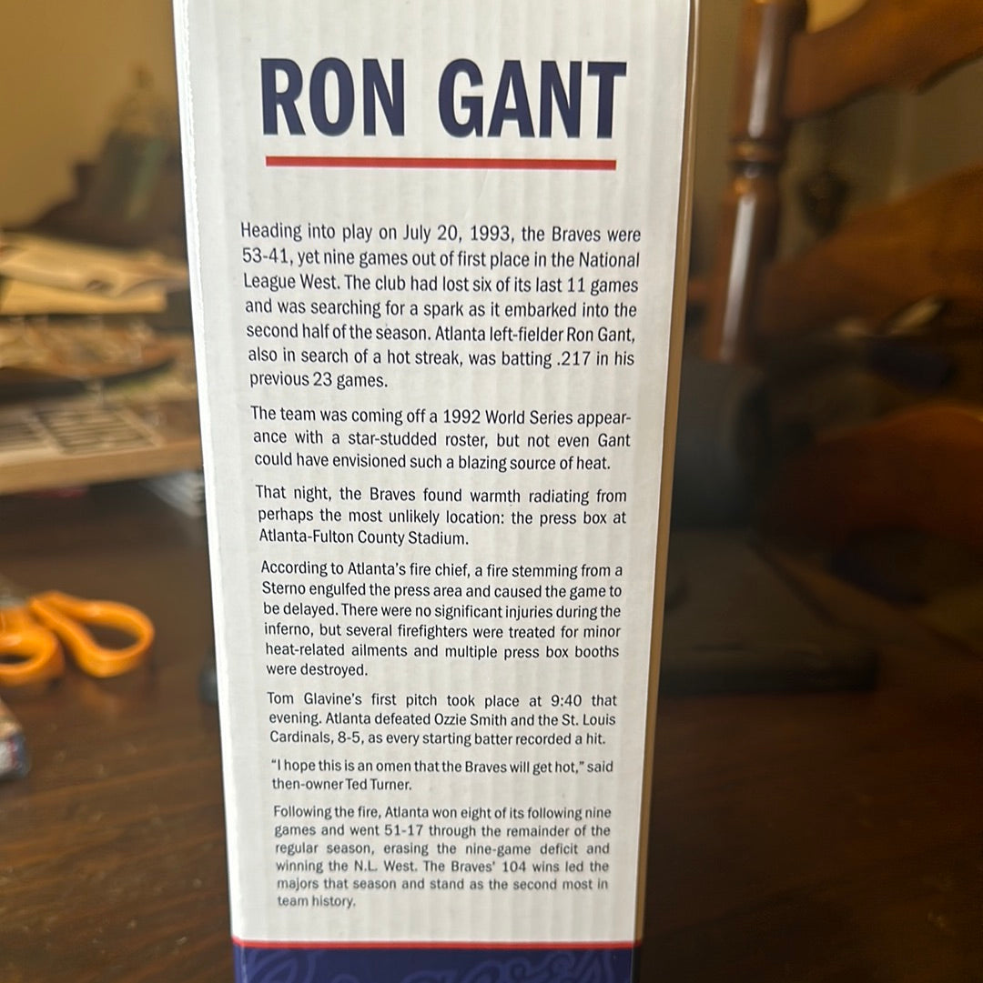 Ron Gant “Pressbox Fire” Bobblehead (2023)